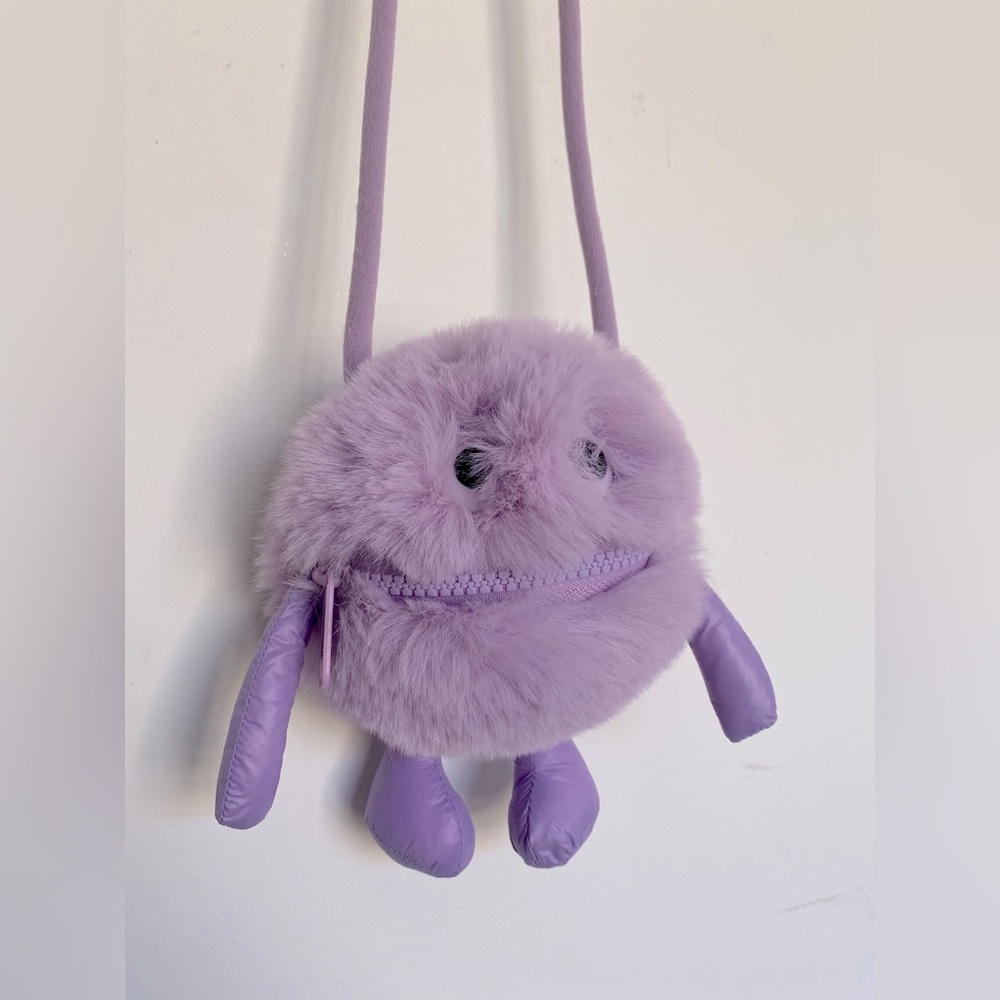Zara Kids | Furry purple monster purse